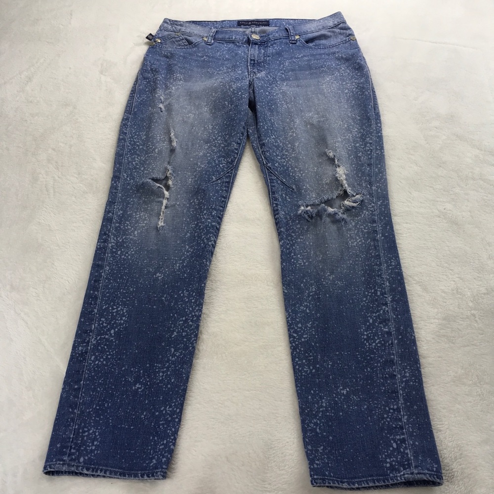 Rock & Republic EMO Distressed Ripped Jeans Sz 10M
